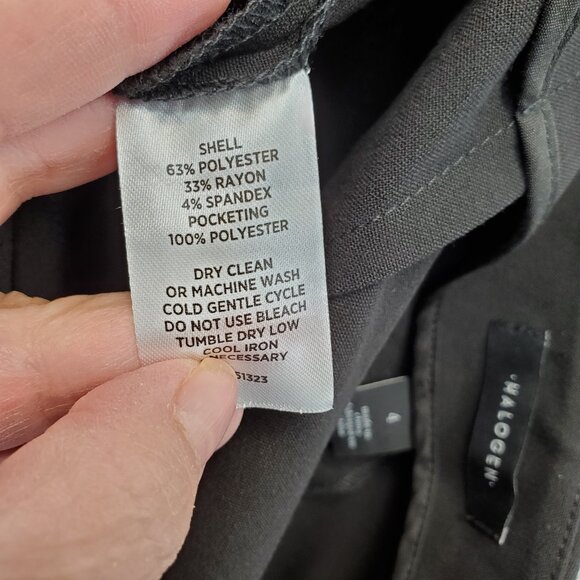 Halogen Women Dress Pants Straight Leg Side Zip Flat Front Stretch Size 4 - Picture 10 of 11